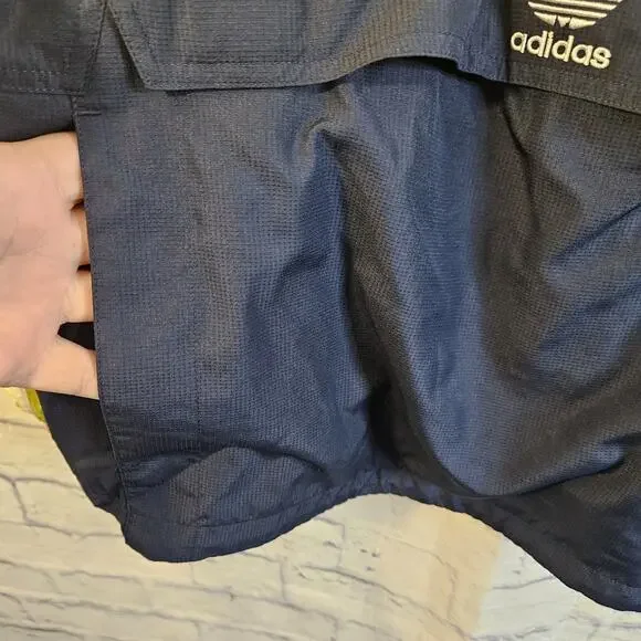 ADIDAS Men Arondak Windbreaker Jacket Sz M Pullover 1/2 Zip Blue Yellow - Picture 3 of 8